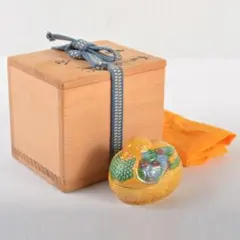 茶道具　平戸焼　横石嘉助作　交趾三彩　鳥形　香合　共箱　V　6522 茶道具 平戸焼 横石嘉助作 交趾三彩 鳥形 香合 共箱 V 6522 - メルカリ