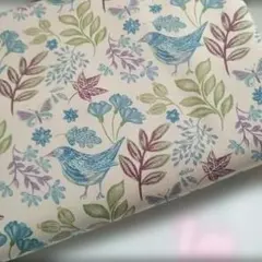 鳥とポタニカル❁蝶々…ナチュラルCOTTONこばやし1mツイル生地