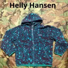 90'S 旧ロゴ ヘリーハンセン フリース 総柄パーカー