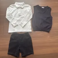 ミキハウスポロシャツ・ベスト・ショートパンツセット