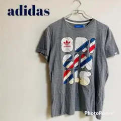 90s アディダスオリジナルス Tシャツ　メンズL　トレフォイル　ビックロゴ