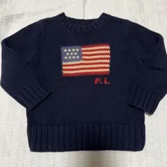 Polo Ralph Lauren ネイビー セーター 100 星条旗