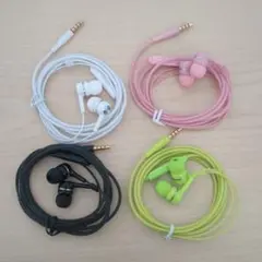 イヤホン 有線 4色 コンパクト