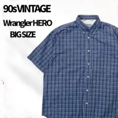 Wrangler HERO 90s CBOY 古着シャツ チェック柄 2XL相当