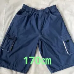 ネイビー カーゴハーフパンツ 4ポケット