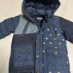 デニム調 星柄 クマ刺繍 アウター