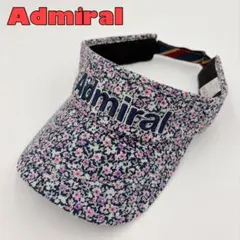 ⁠【アドミラル】Admiral サンバイザー　ゴルフ　花柄　総柄　刺繍ロゴ　帽子のサムネイル
