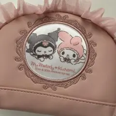 マイメロディ クロミ フリル ラウンド ポーチ メイク アニバーサリー ポーチ