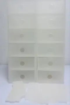 無印良品　廃盤　半透明ポリプロピレン6段小物収納ボックス　引き出し　２個セット