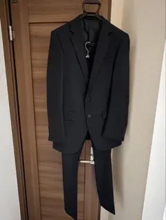 【美品】コナカ セットアップ スーツ ストライプ 黒 ジャケット スラックス