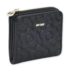 【美品】MARY QUANT キルトフォームデイジー ウォレット 黒のサムネイル