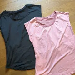 フィットネスTシャツ Ｌ【2枚セット】