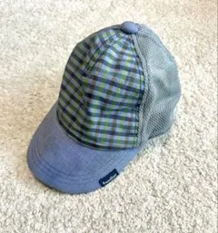 ファミリア チェック柄メッシュキャップ 49-51cm