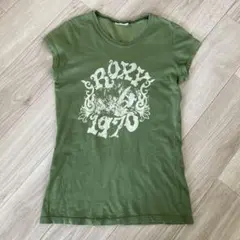 ROXY グラフィックTシャツ オリーブグリーン