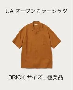 極美品 UNITED ARROWS 半袖オープンカラーシャツ BRICK Lのサムネイル