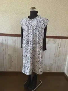 着物リメイク☆小花柄ワンピース