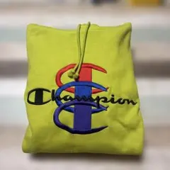 Supreme×Champion ライムグリーン パーカー