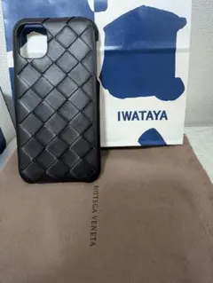 新品未使用】ボッテガべネタ iPhone11ケース イントレチャート人気の黒