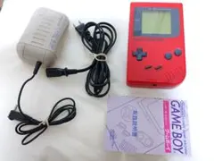 任天堂初代ゲームボーイ赤 説明書 アダプター付き 起動確認済