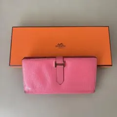 ヨ*グ様 【美品 送料込み】エルメス ベアン フランボワーズ 財布