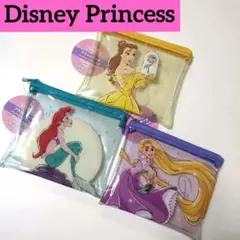 ★ディズニープリンセス★フラットポーチ★3個セット