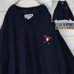 CLUB NEWPORT ビッグサイズ ウォームアップ プルオーバー XXL 紺