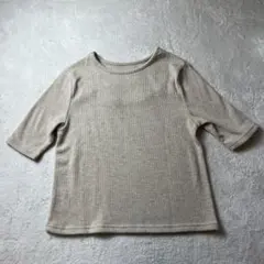 ヘザー Heather バックオープンリブカットソー ベージュ フリーサイズのサムネイル