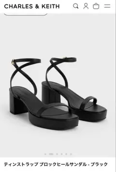 CHARLES&KEITH リンドン サテン ストラッピー プラットフォーム - メルカリ