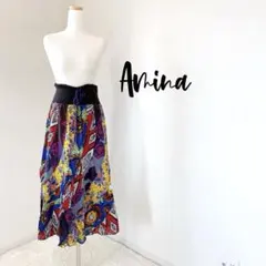 【Amina 】アミナ　エスニック柄 ロングスカート　インド製のサムネイル