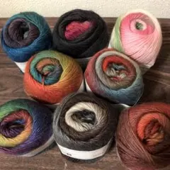 グラデーションウールヤーン8色セット