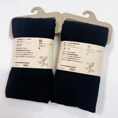 MUJI マタニティタイツ 80デニール Mサイズ 2足セットのサムネイル