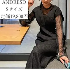 ANDRESD /アンドレスド V line jacquard dress L - メルカリ