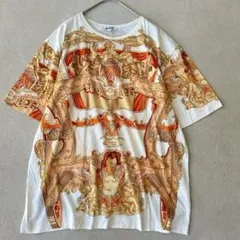 HERMES 半袖Tシャツ Grand Carross スカーフ柄 エクリュ Lのサムネイル