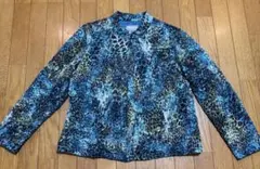 【久遠中目黒店購入】ポップコーン加工 総柄ブルージャケット 14P 一点物