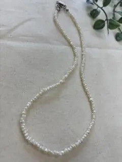 極小☆淡水パール ネックレス マグネット留め具