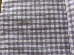 値下げ❣️紫と白のチェック柄布地