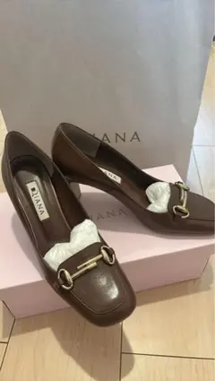 DIANA ブラウンパンプス 約7cmヒール