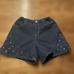 メゾピアノ　ブルーデニム　ショートパンツ　130