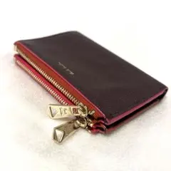 【美品】ポールスミス Paul Smith 二つ折り財布 ボルドー×ピンクのサムネイル