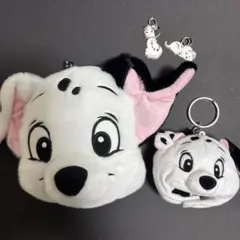 101匹わんちゃん 顔型ポーチ&キーホルダーセット