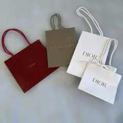 Cartier Bvlgari Dior 紙袋セット　4枚