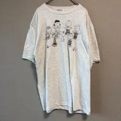 ★良品★ PEANUTS スヌーピー グレー 半袖 キャラクター Tシャツ Fのサムネイル