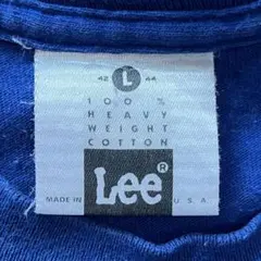 90s ヴィンテージ Lee リー　シングルステッチ　無地Tシャツ　青　ポケT