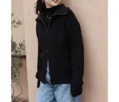 アングリッド/Ungrid ダブルジップニットカーデ