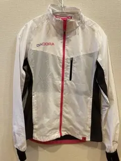 DIADORA ウィンドブレーカー ホワイト・ブラック・ピンク　Mサイズ