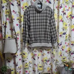 。⁠*゜⁠+Seasonreasonチェック柄ハイネックトレーナー。⁠*゜⁠+