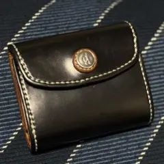 【WAKIYANCANTE×堀江純】レザーウォレット ブラックコードバン