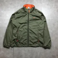AA514 美品 adidas ジップブルゾン XL 緑 裏地メッシュ