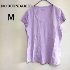 NO BOUNDARIES【М】半袖Tシャツ トップス ラベンダー 古着