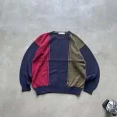 90s JOHN ASHFORD コットンニット　L